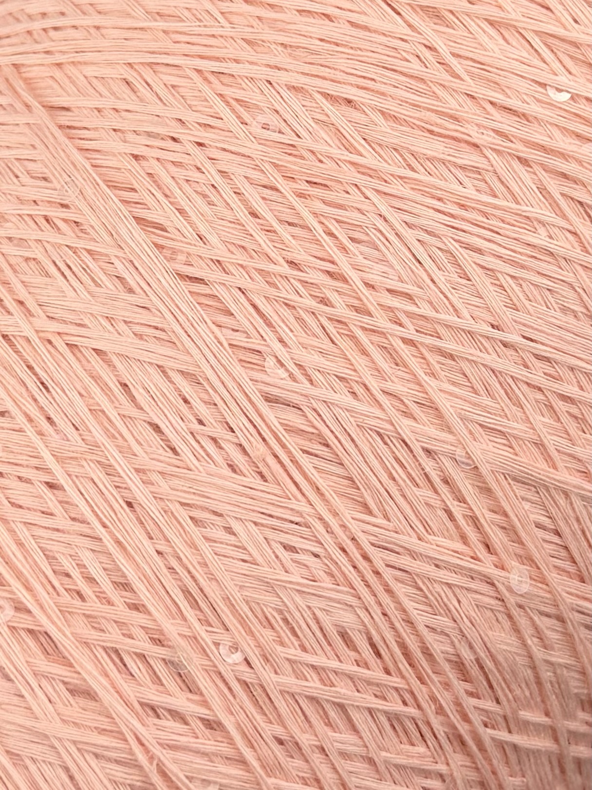 Art. Lino – Fil 100 % lin avec paillettes col. Rose pêche clair 420 m / 100 g